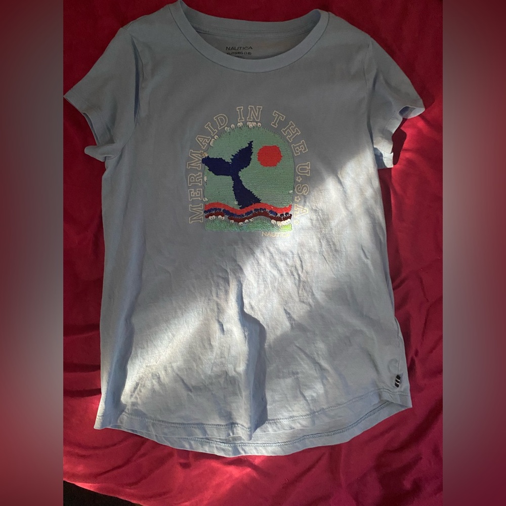 LIGHT BLUE NAUTICAL T SHIRT 🩵